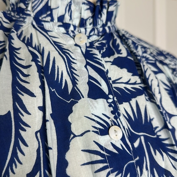 MILLE marni top in blue hibiscus SzXL - Picture 7 of 12
